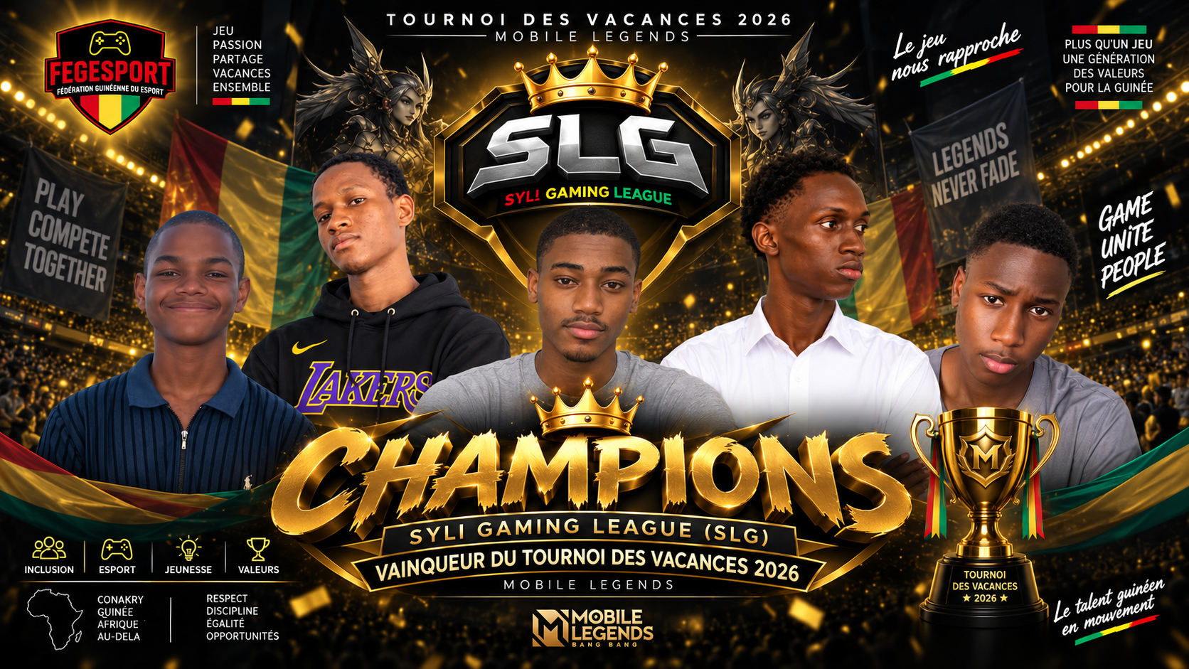 Syli Gaming League remporte le Tournoi des Vacances 2026 en Mobile Legends