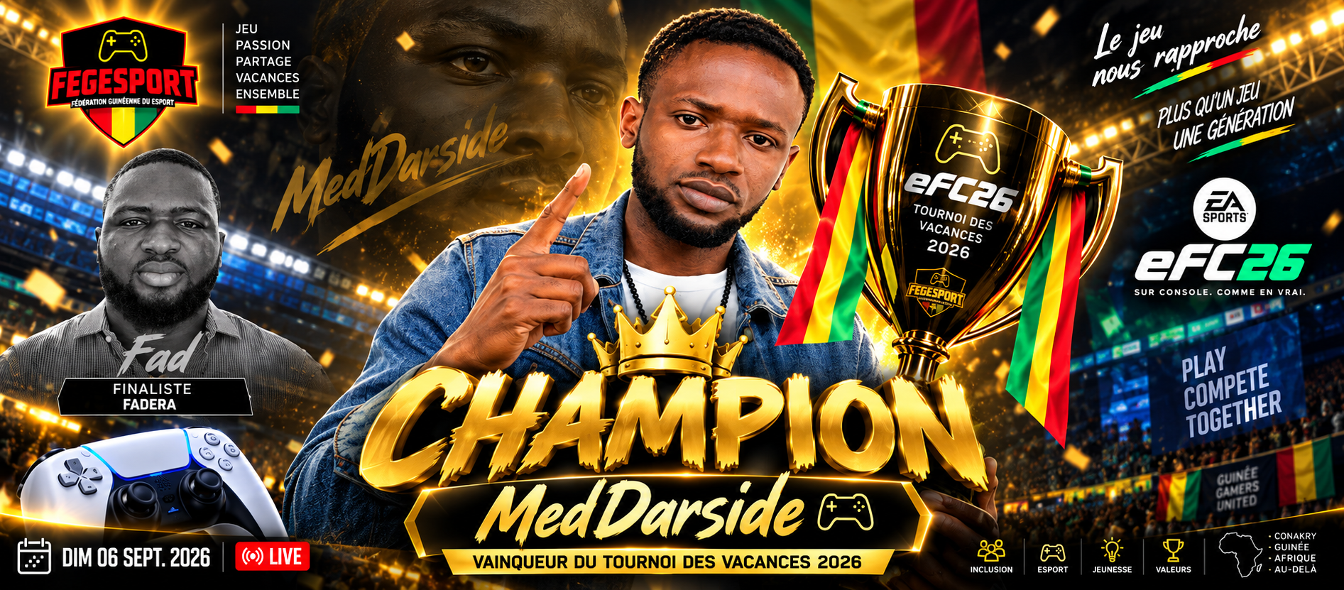 MedDarkside champion du Tournoi des Vacances 2026 sur EA FC 26